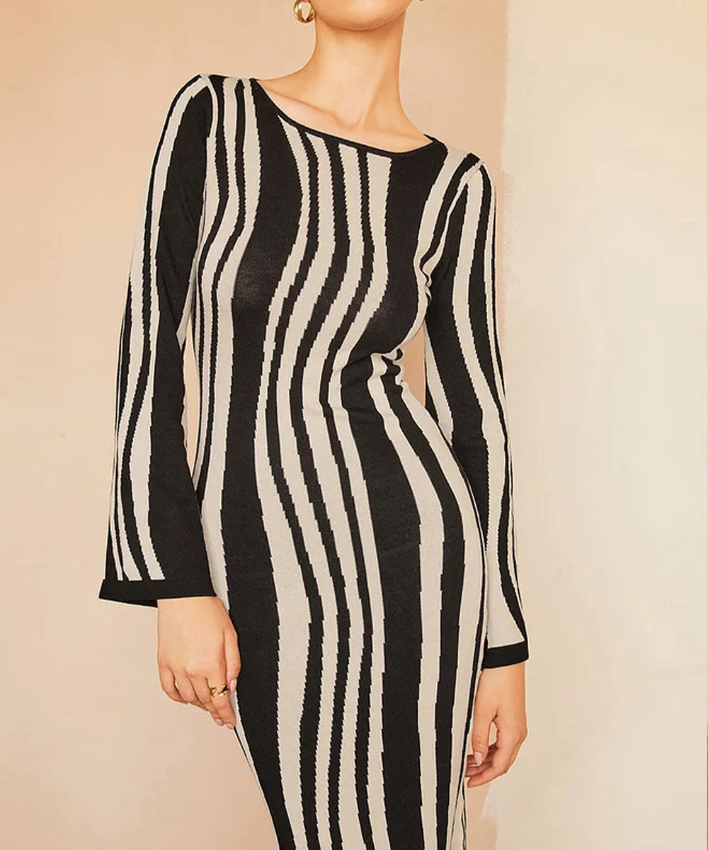 Vestido Longo Lazer Zebrataur Manga Longa