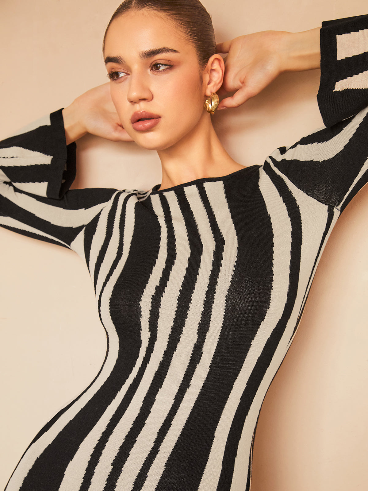 Vestido Longo Lazer Zebrataur Manga Longa