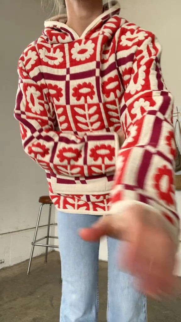 Sudadera informal con estampado floral