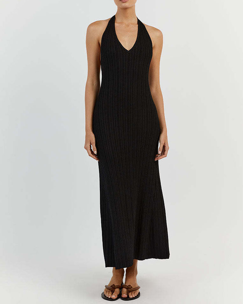 Robe longue décontractée dos nu