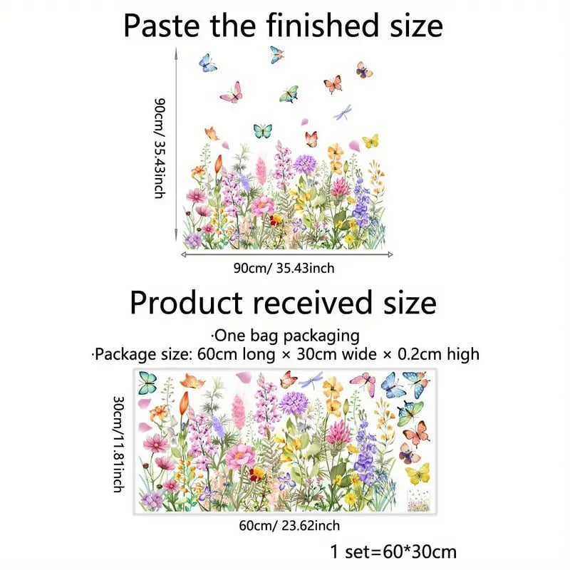 ✨LAST DAY 49% OFF - 💐Colorful Floral Bouquet Window Sticker🖼️(Cut to size freely)✨