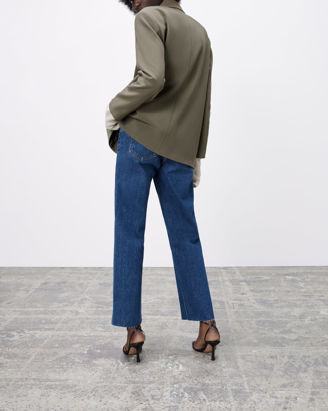 Chaqueta de traje informal holgada con doble botonadura