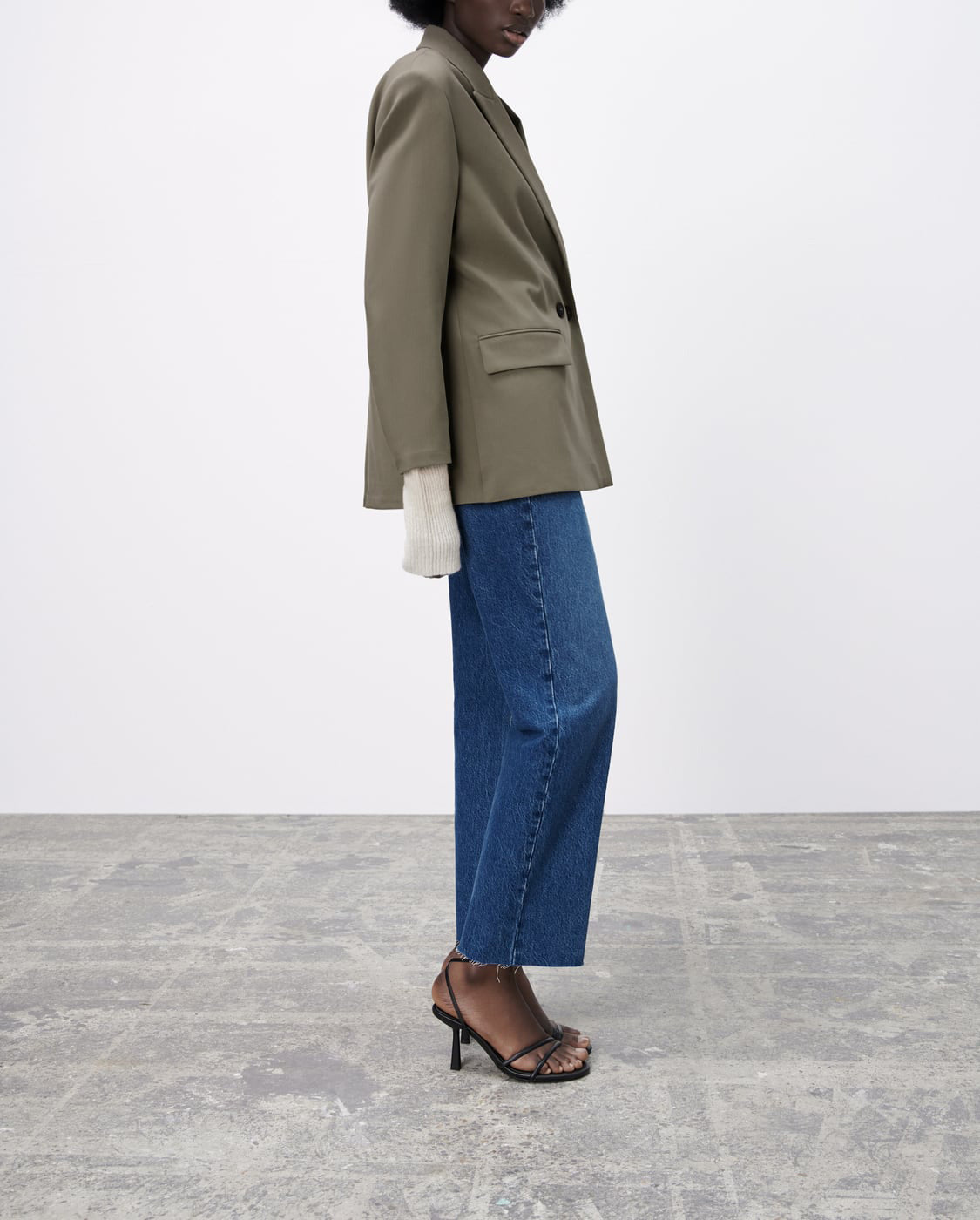 Chaqueta de traje informal holgada con doble botonadura