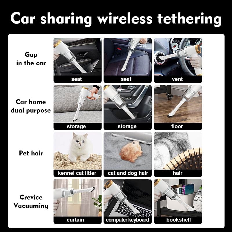 🔥Last Day Promotion 49% OFF - Powerful Wireless Car Vacuum Cleaner