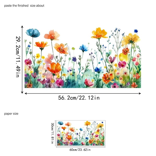 ✨LAST DAY 49% OFF - 💐Colorful Floral Bouquet Window Sticker🖼️(Cut to size freely)✨