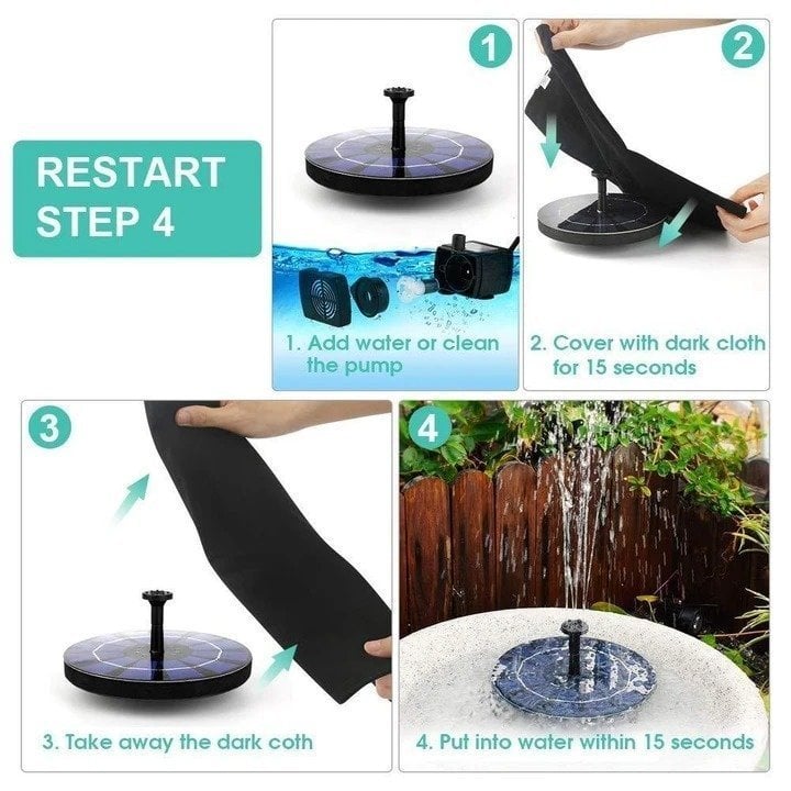 LAST DAY 70% OFF🔥Solar-Powered Bird Fountain Kit🐦️