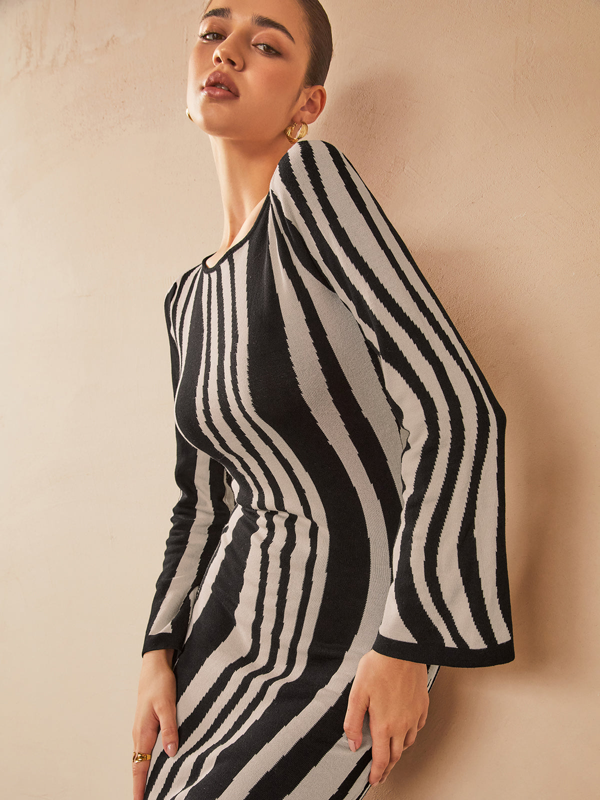 Vestido Longo Lazer Zebrataur Manga Longa