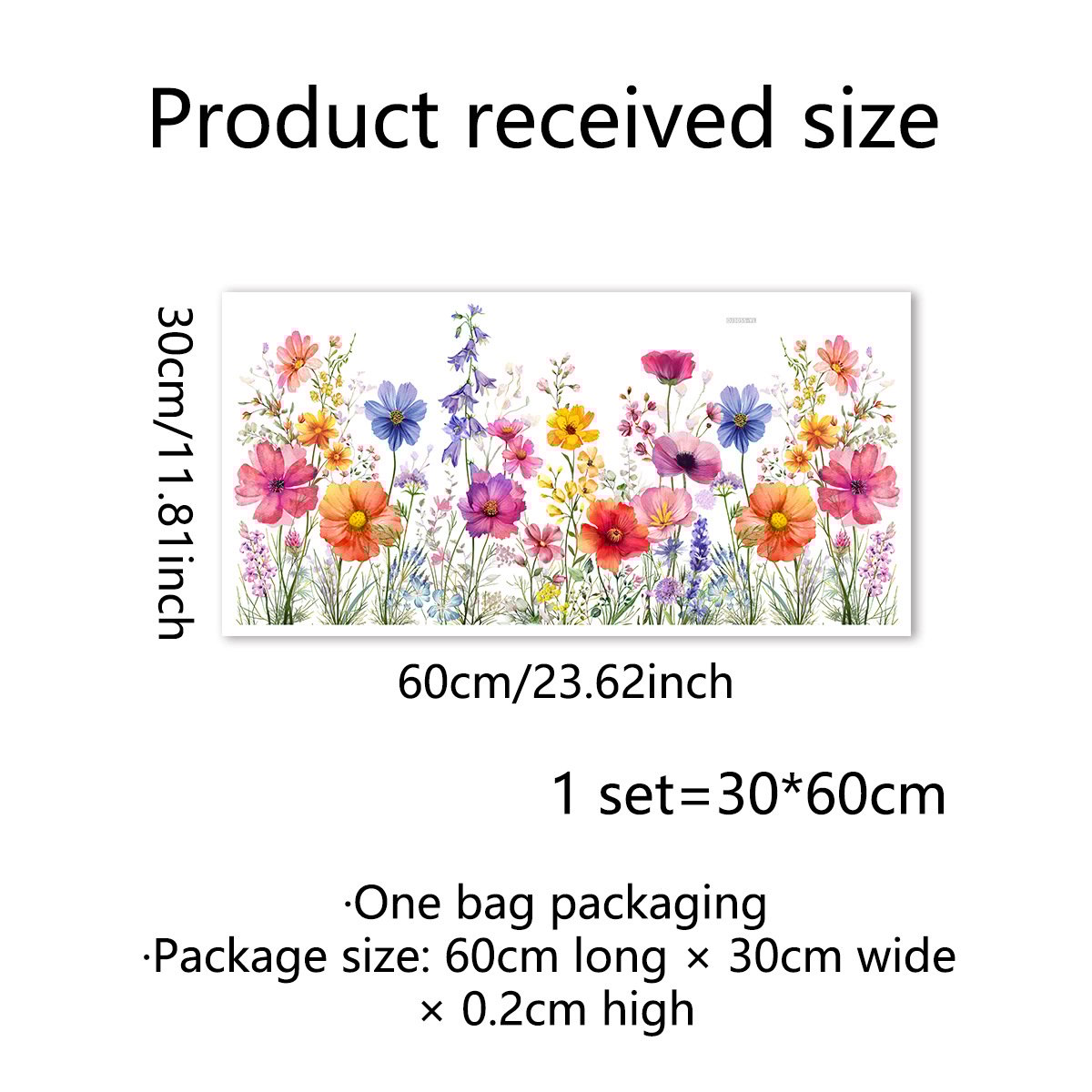 ✨LAST DAY 49% OFF - 💐Colorful Floral Bouquet Window Sticker🖼️(Cut to size freely)✨