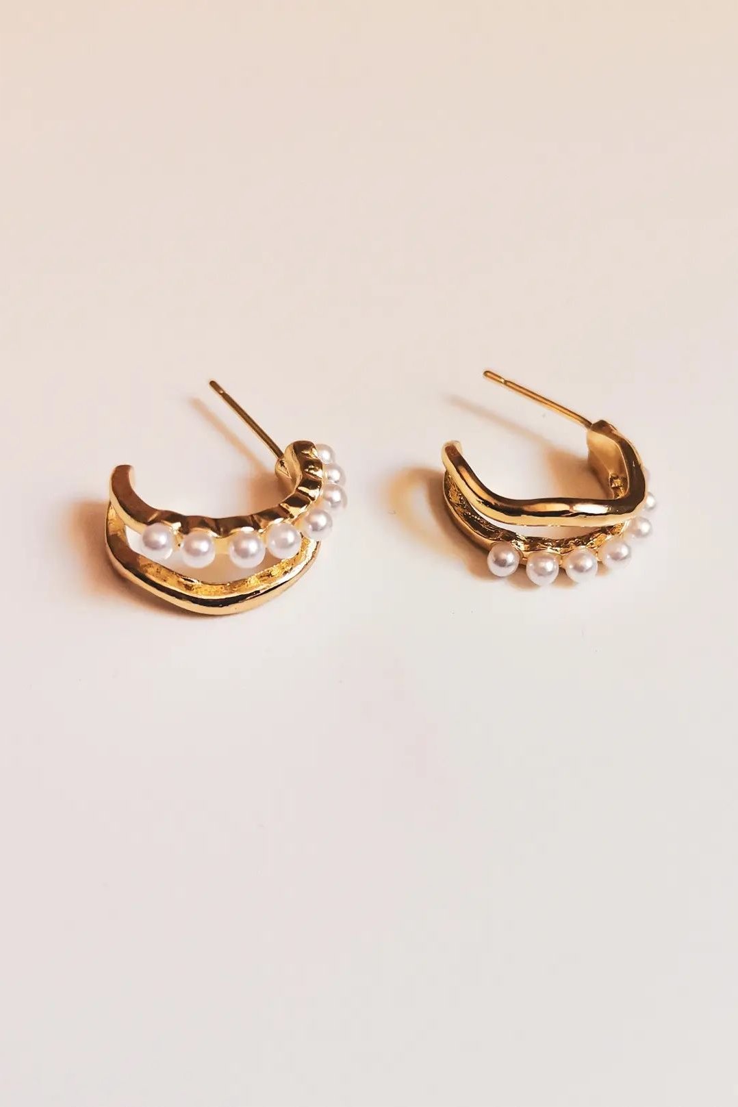 Pendientes de perlas de imitación