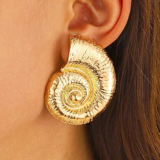 Pendientes de caracol de gran tamaño