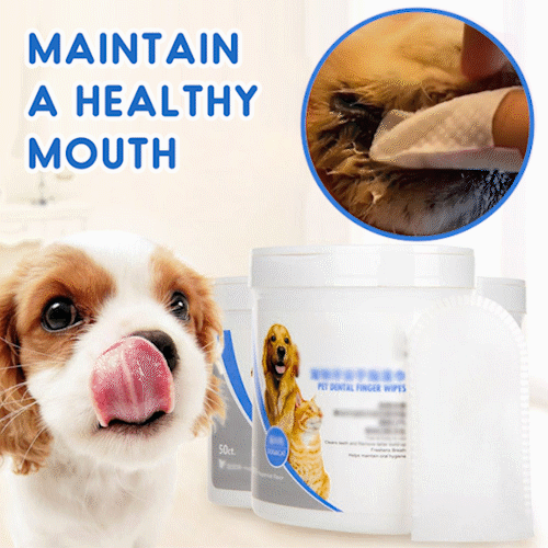 ✨Pet Dental Cleaning finger Wipes(1BOX-50PCS)