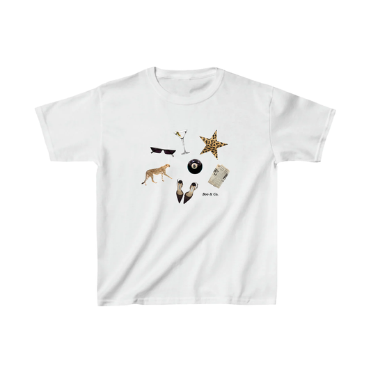 Camiseta holgada de chica guepardo