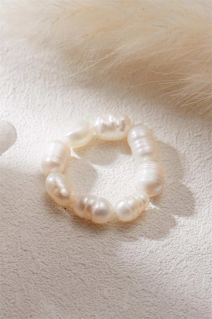 Anelli con perline di perle finte