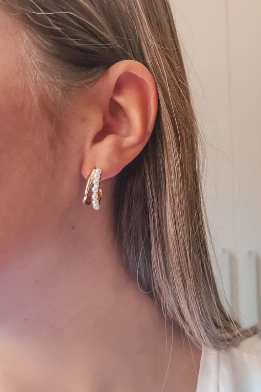 Pendientes de perlas de imitación